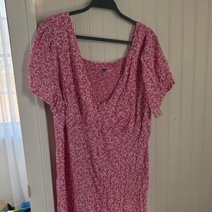 Old Navy Pink Floral Midi Dress